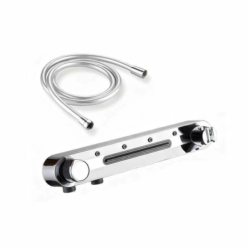 Multifunctional Back-Spray Waterfall Shower Head Drill-Free Wall Mount Bathroom Adjustable 3-Function Contemporary Minimalist Durable High-Quality Finish Handheld for Apartment Living